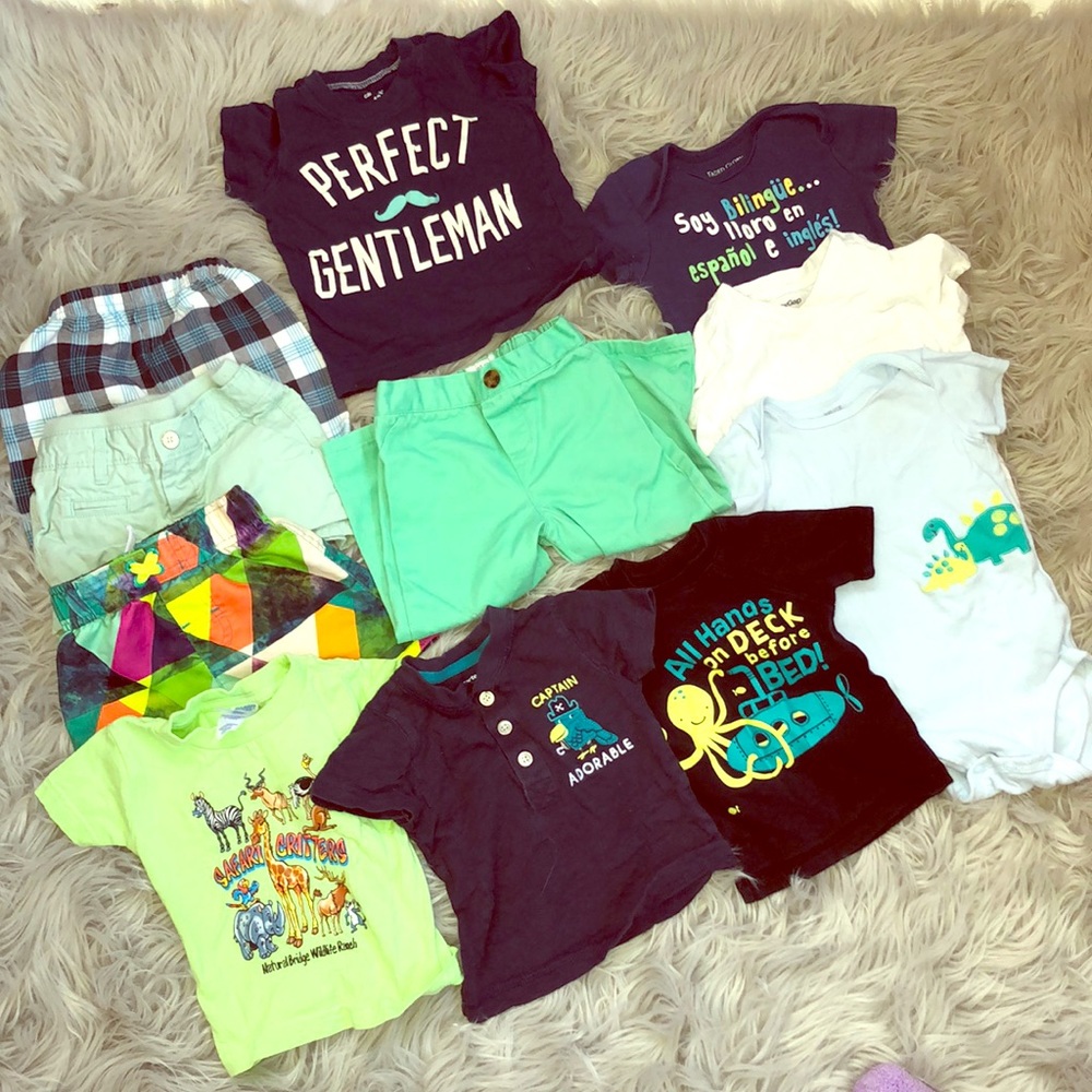 Baby boy summer clothes bundle 6 to 18 months
